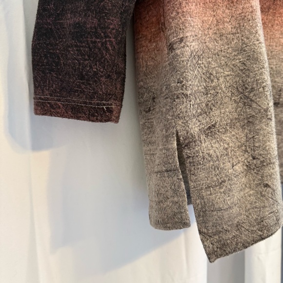 David Cline Ombre Cowl Neck Tunic Top Textured Knit Women’s Medium - Picture 10 of 12